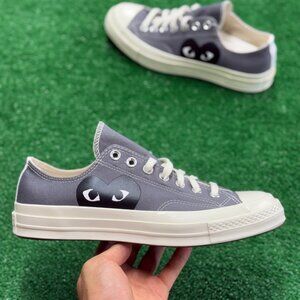 Converse Chuck Taylor AS 70 Ox Comme des Garcons PLAY Grey Mens A08797C NEW Sz 9